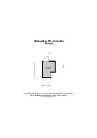 Floorplan - Beulingstraat 4G, 1017 BA Amsterdam